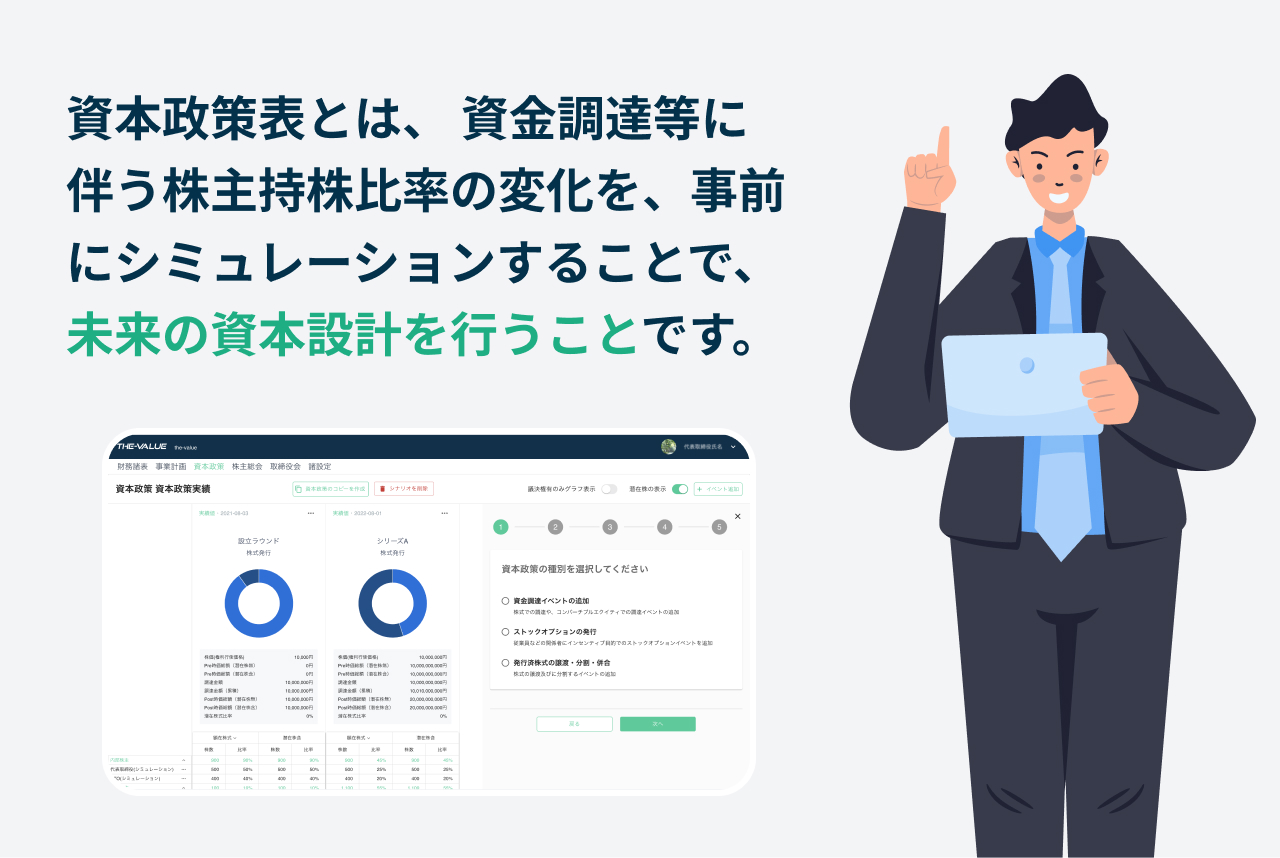 THE-VALUEで資本政策策定